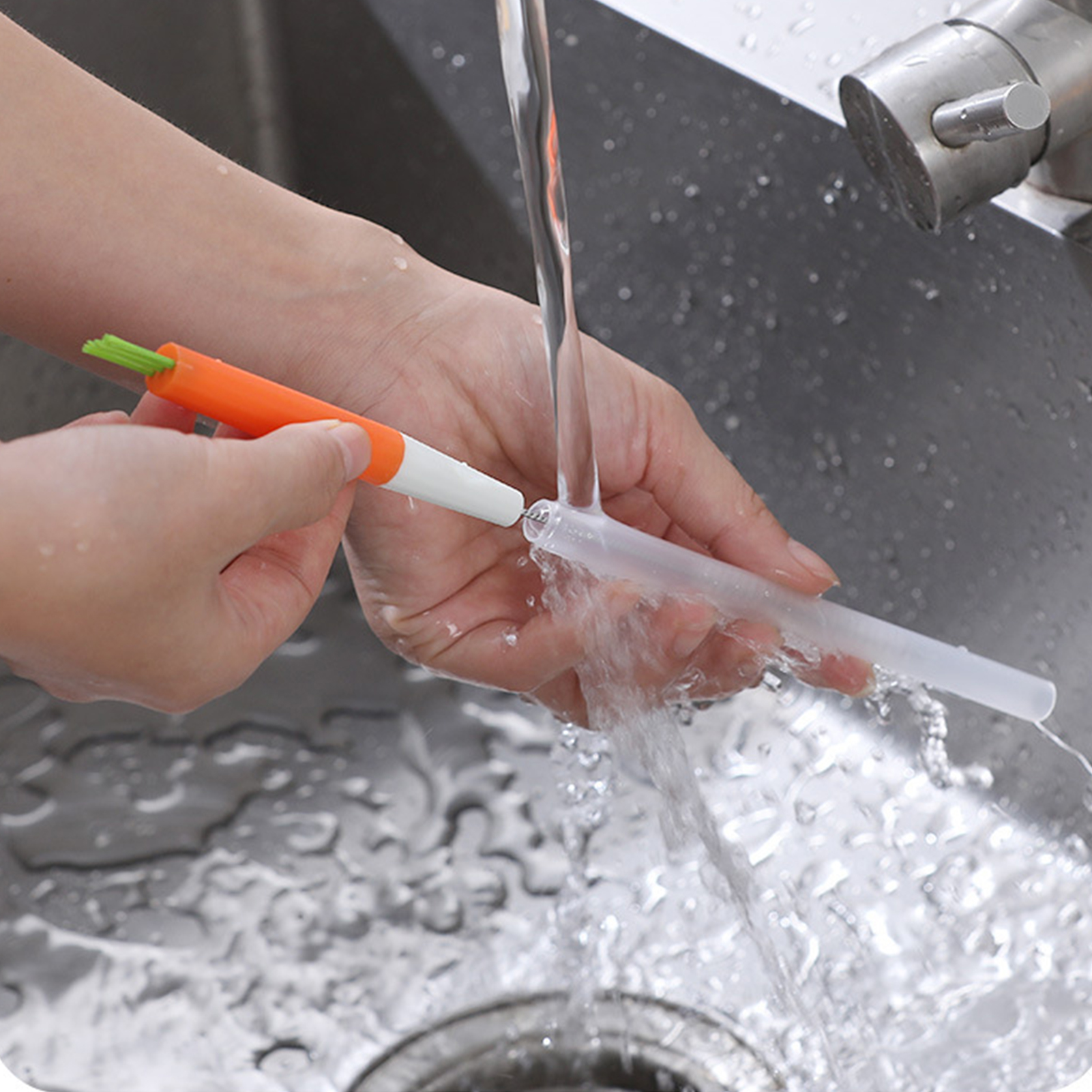 Drink Straw Cleaner Multi-purpose 360 Degrees Rotation Straw Cleaning Brush. 