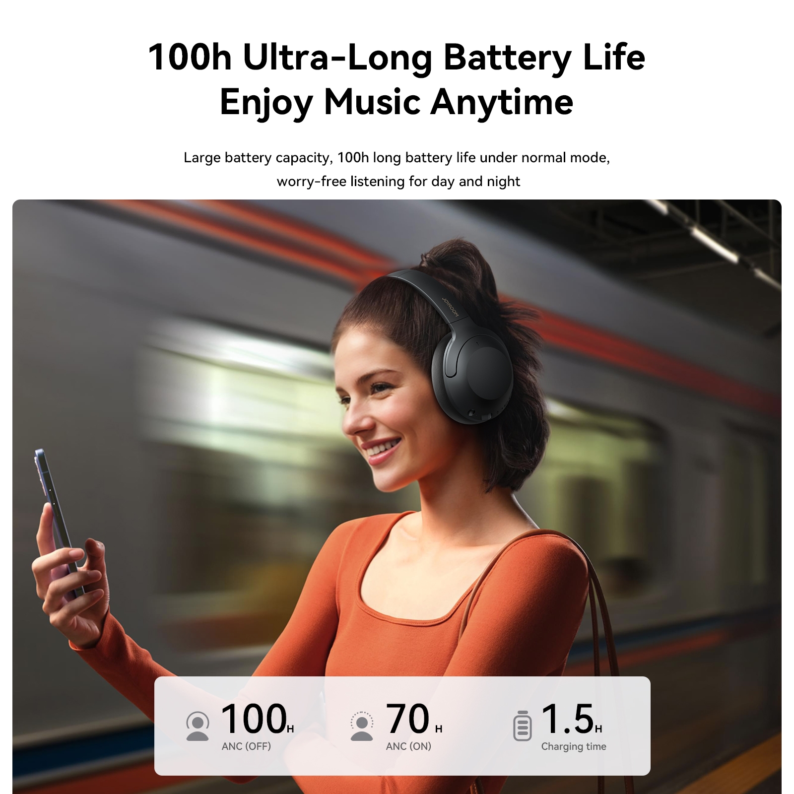 (COD Available） JOYROOM JR-JH2 ANC Bluetooth Wireless Headphones. 