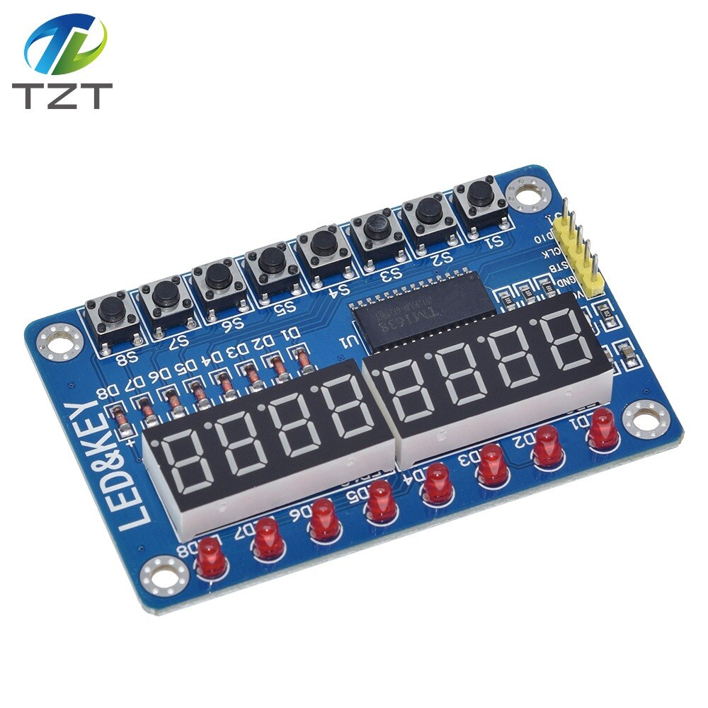 【happy one】TM1638 Module Key Display For Arduino 8-Bit LED 8-Bit in. 