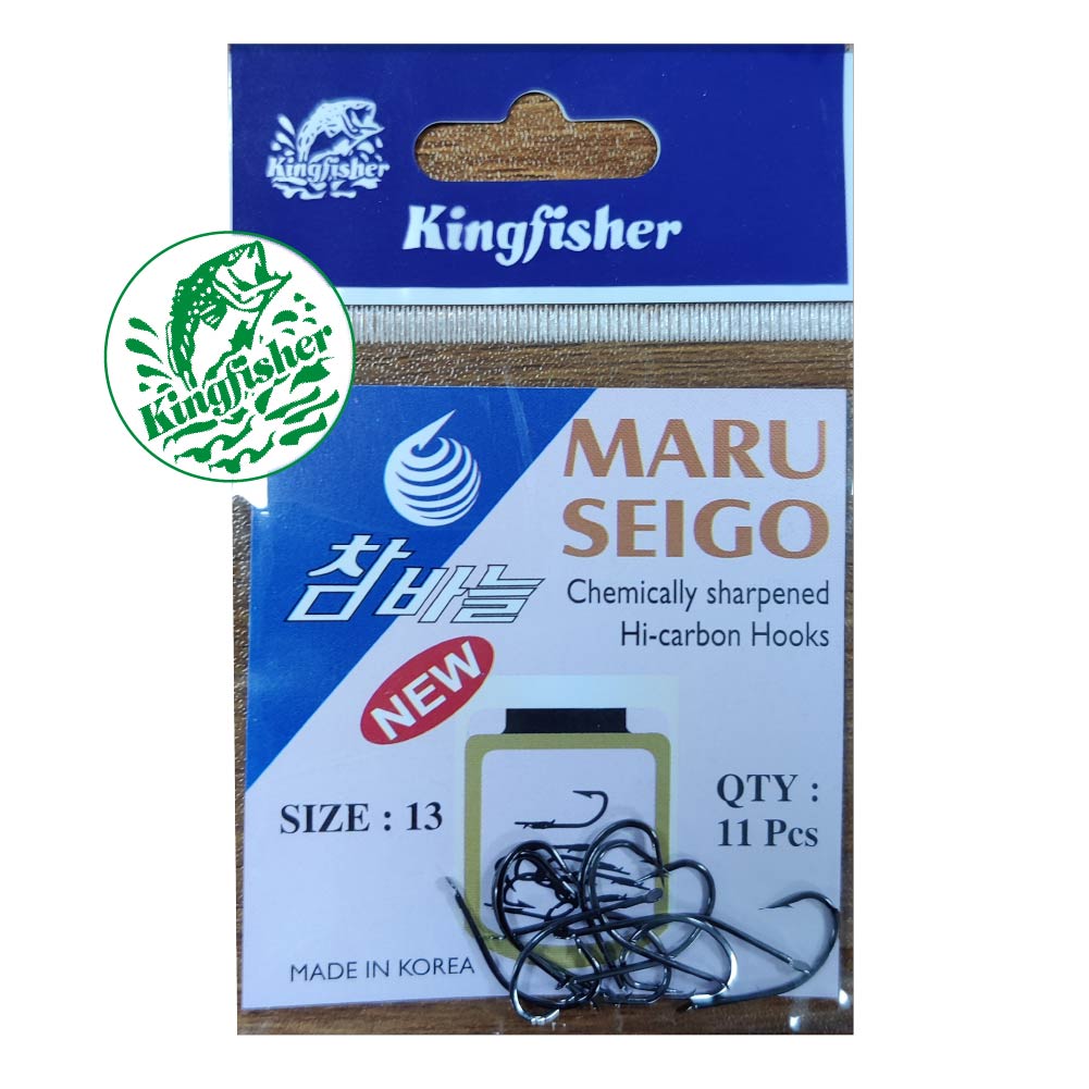 Maru Seigo Fishing Hook Kingfisher 13No 2Pkt: These Fishing Hooks Come In A Pack Of 2, Featuring The Kingfisher Design From Maru Seigo.