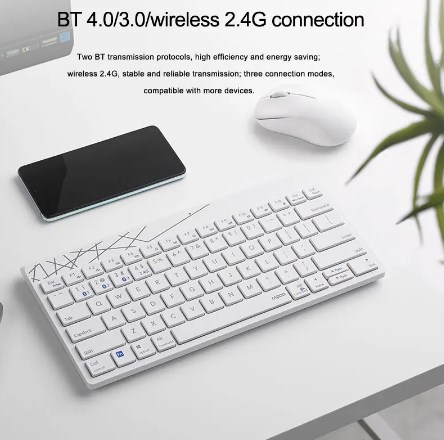 RAPOO 8000GT USB Support Bluetooth Wireless 2.4G Office Mute Mouse Keyboard set 1300 DPI 87 Keys for Mice Compute PC. 