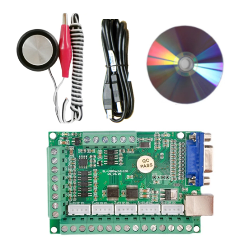 Plastic Mach3 V3.25 USB Driver Motion Controller 5 Axis CNC Board Z Tool Setter for Cnc Router Cutting Engraving Milling Machine Kit
