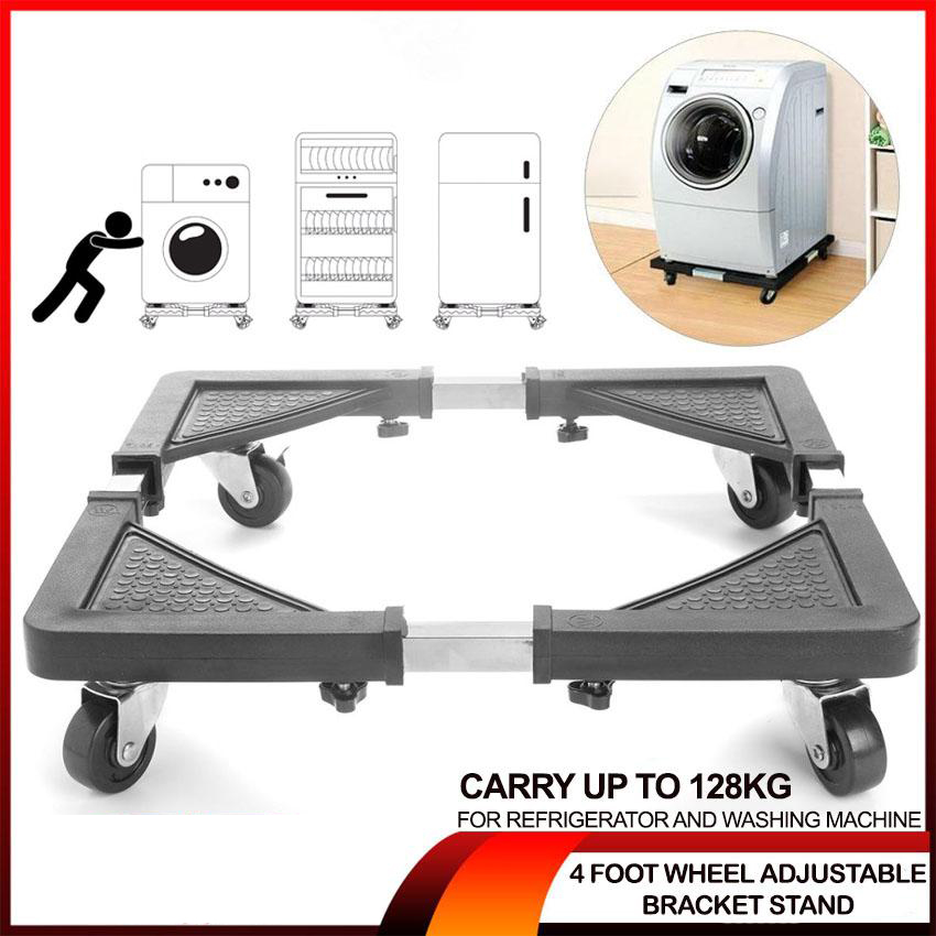 Heavy Duty Adjustable Front & Top Loading Washing Machine/Refrigerator/Fridge Stand Multifunction Movable Washing Machine Base Fridge Stand Holder Refrigerator (for - 5_to_10 kg All Washing Machine use)Trolley. 