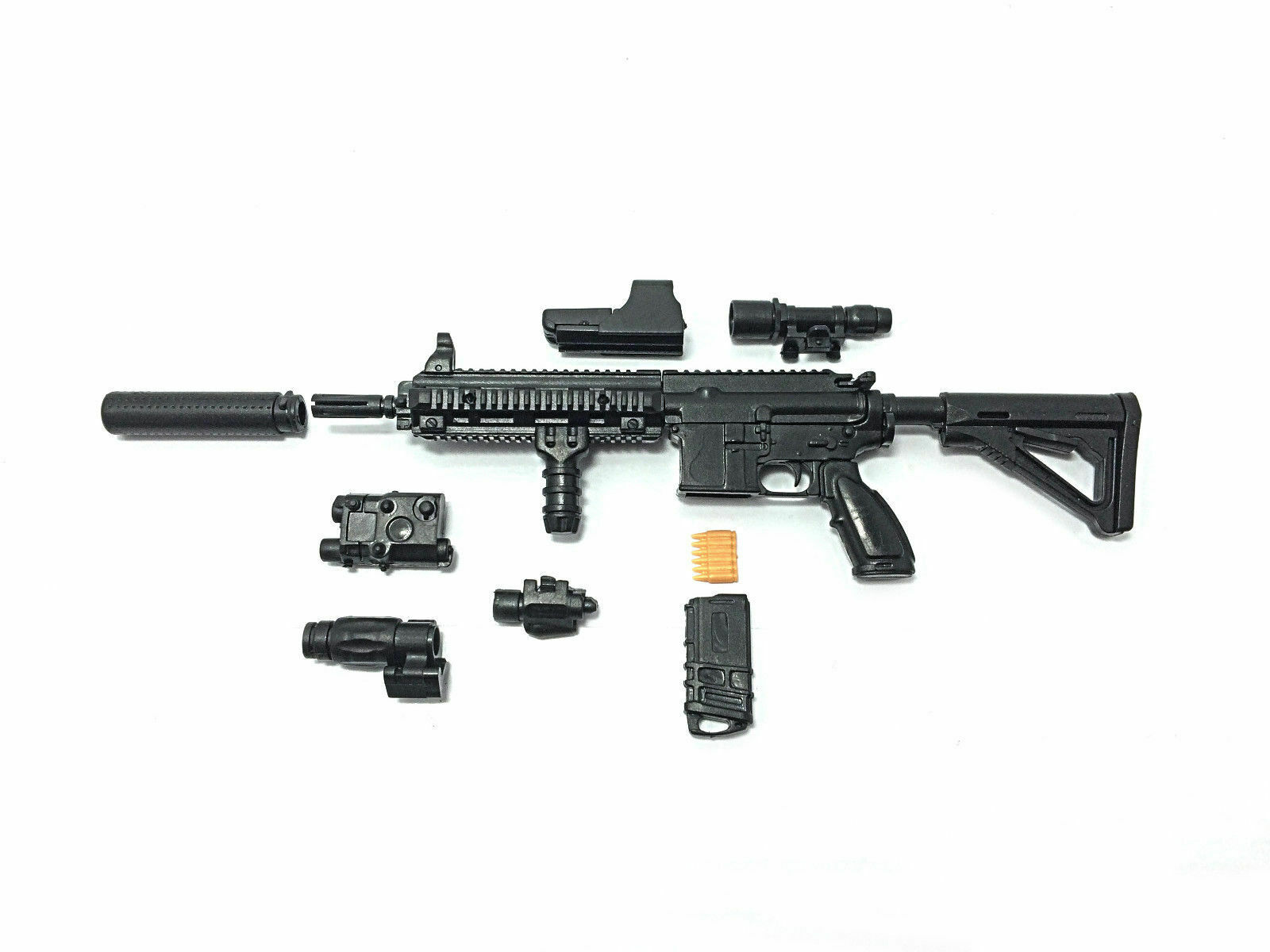 MoupBoi 1:6 PUBG M416 HK416 Rifle Assembly Gun Model Assembling Puzzles Building Bricks For Action Figure. 