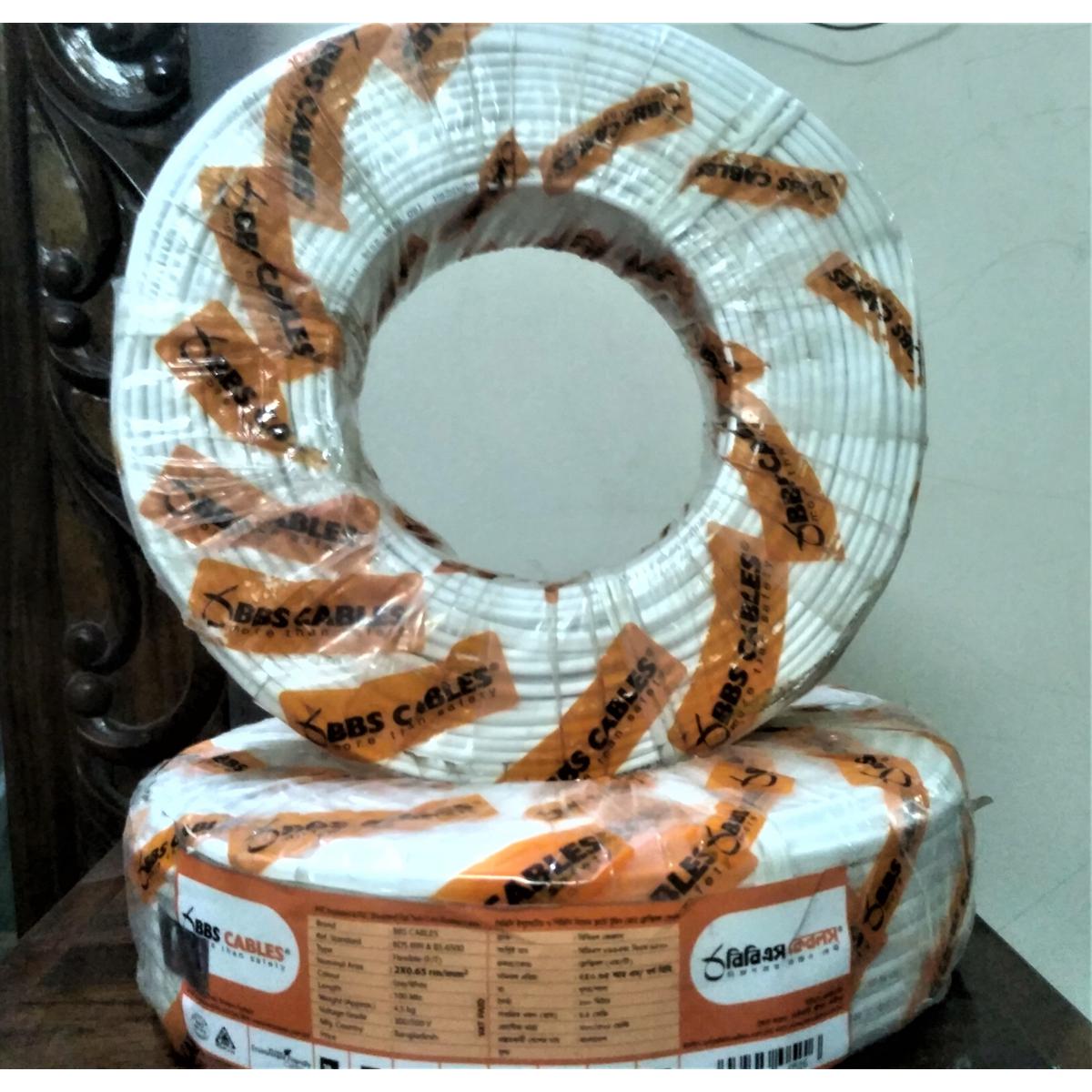 Electric Wire BBS Twin Core Cable 30Feet-23/76 For AC/DC Line & Solar Line