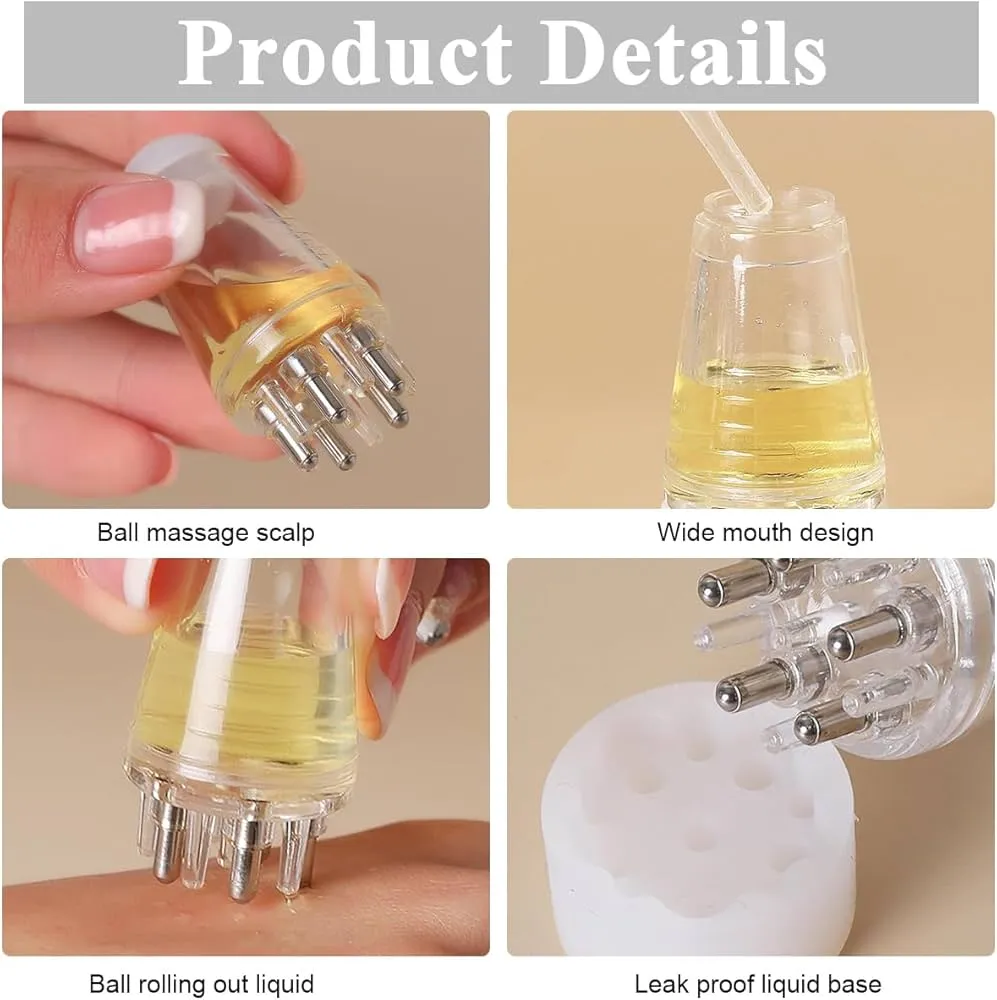 Scalp Applicator Liquid Comb Portable Mini Massage Comb Essential Oil Liquid Guiding Massager Anti Hair Loss Scalp Care Tools oil Applicator. 