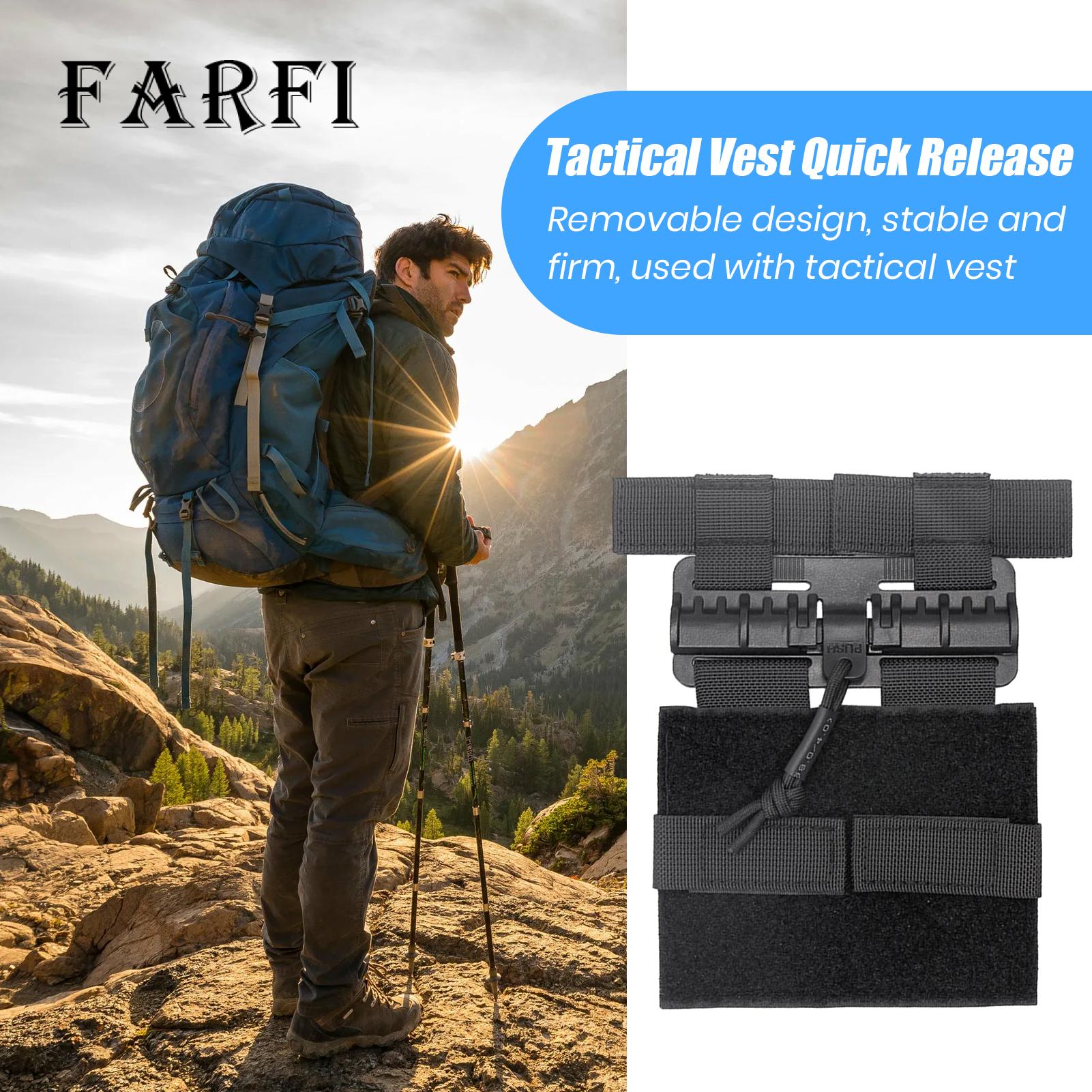 Tactical Gear Outdoor Tactical Vest with Quick Release Durable Versatile Camping Gear. 