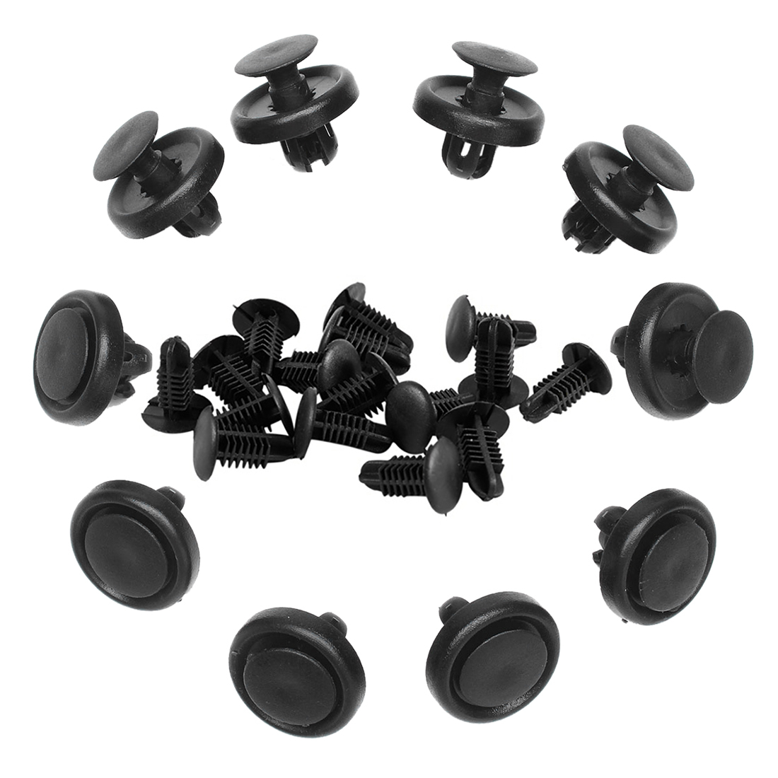 16Pcs Plastic Rivets Clip 4Mm X 5Mm X 15Mm Black & 10Pcs 7Mmbumper Trim Clip Panels for Toyota Lexus Engine Shields Cover