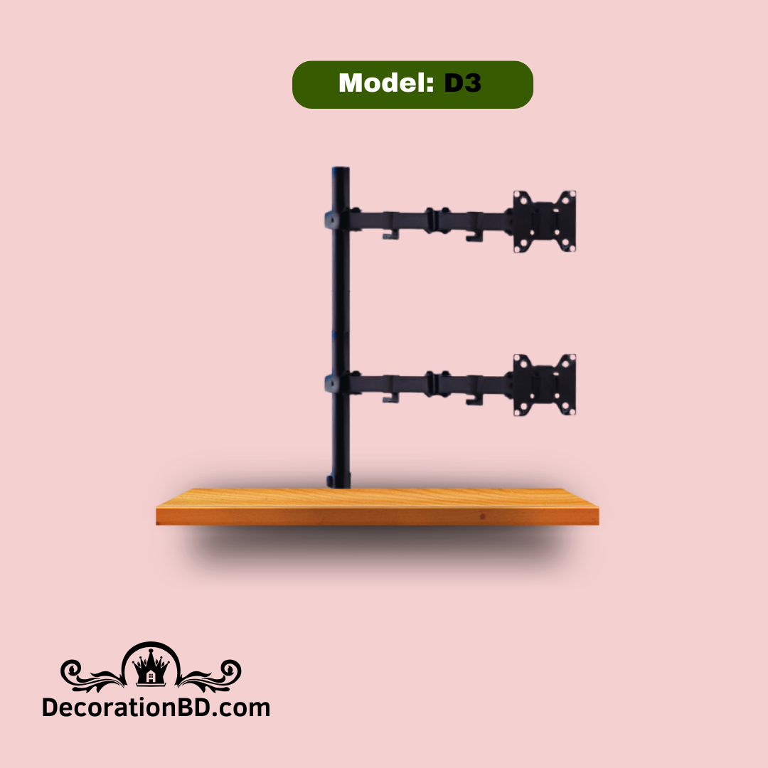 Dual monitor Stand (Vertical ) desk mount for 10"-27" monitor.Load Capacity upto 14Kg per monitor -(100% Local-made). 