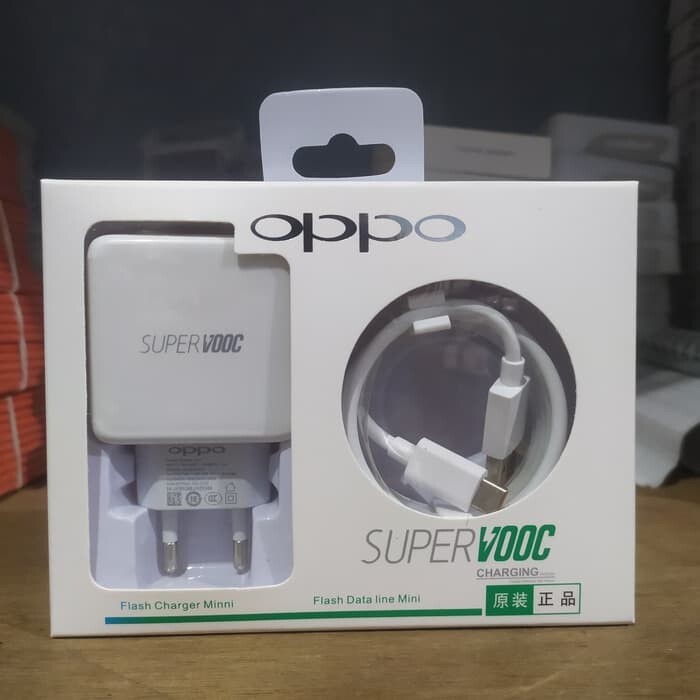 Oppo Super VOOC Charger For F3, F3 Plus F1s F1 F5 F7 F9 F11 F11 Pro Fast Charging with Micro USB Cable. 