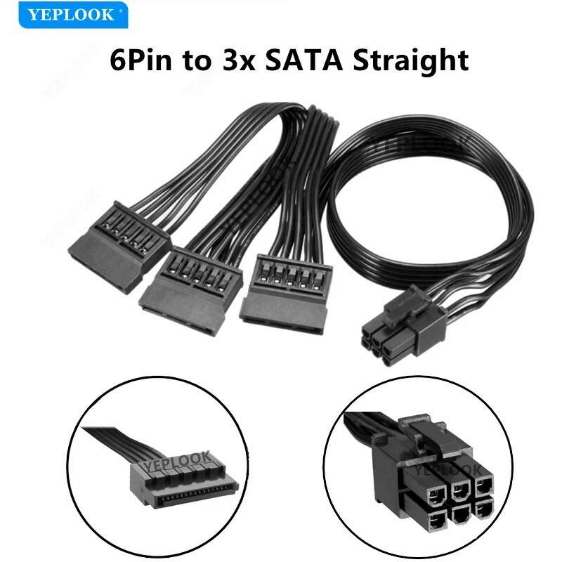 Original Type 4 Modular Power Cable for Corsair RM550x RM650x RM750x RM850x RM1000x PSU GPU PCIe 8Pin CPU 24Pin SATA Molex 4Pin. 