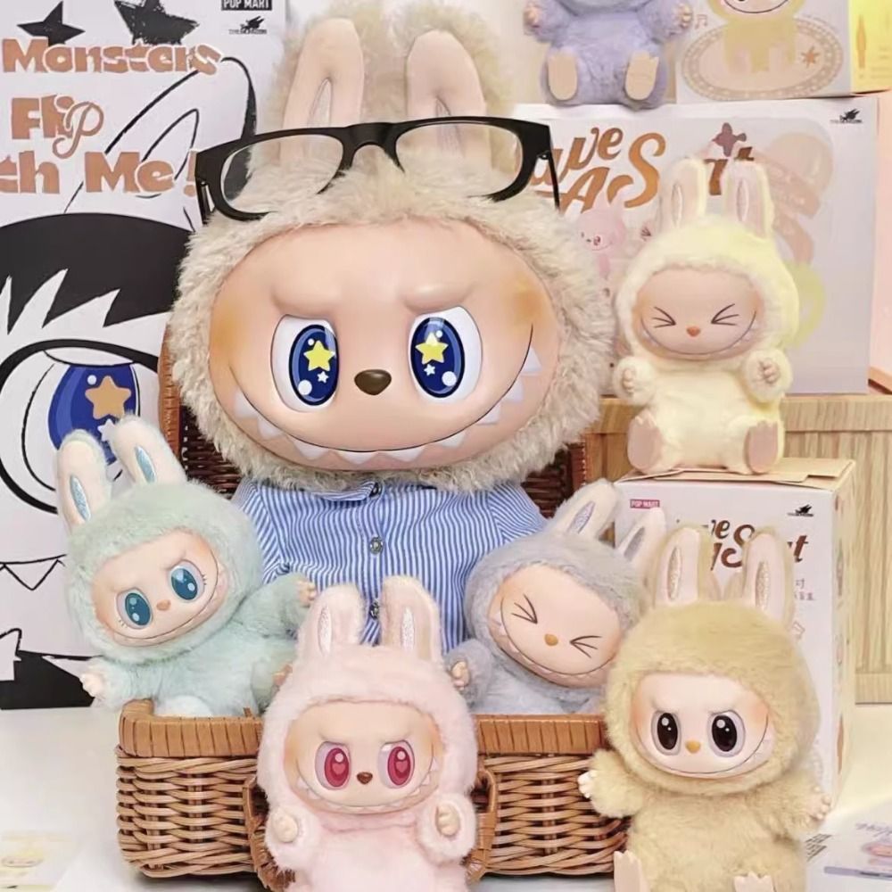 Desktop Decoration Have a Seat Labubu Plush Figure Keychain Pop Mart V.2 Series Sitting Party Labubu Model Sitting Posture 15cm Labubu Have a Seat Toy Kids. 