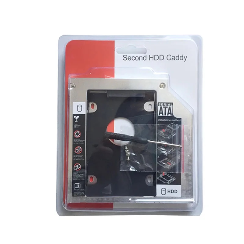 【YIYANGMAOYI111】SATA 2nd Hard Drive HDD Caddy Adapter for vaio SVF152 SVF15 FIT15 SVF153 SVF1541 SVF152A29V(Gift Optical drive bezel