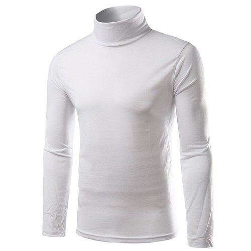 white high neck t shirt