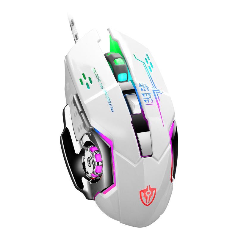 Void Battleship X7 Wired Pink Macro Yiding Game Luminous USB Port 6D Game Luminous Mouse Cross-border Exclusive. 