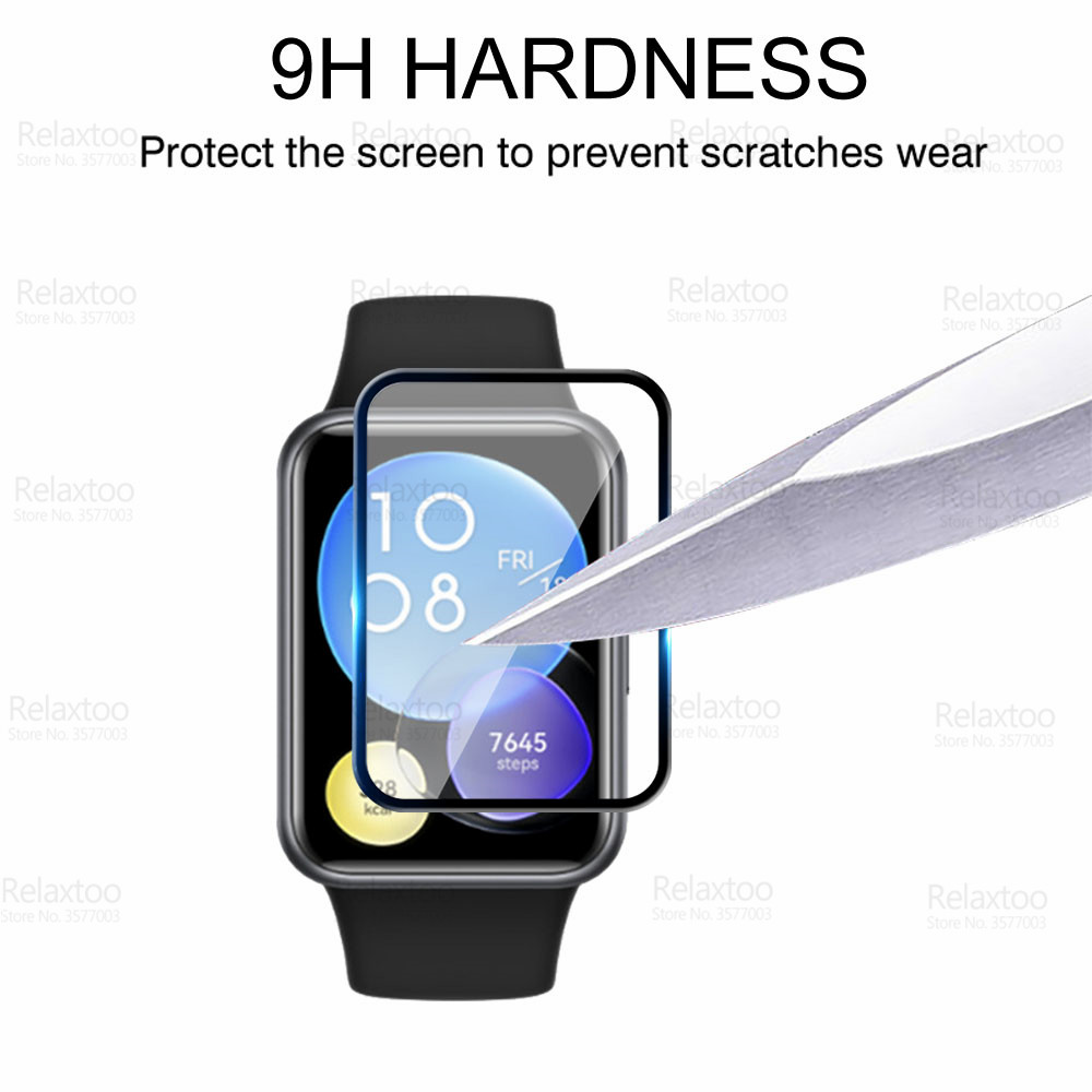 Glass+Case For HUAWEI watch fit 2 screen protector smartwatch accessories  PC Full cover bumper Tempered Film for HUAWEI fit2
