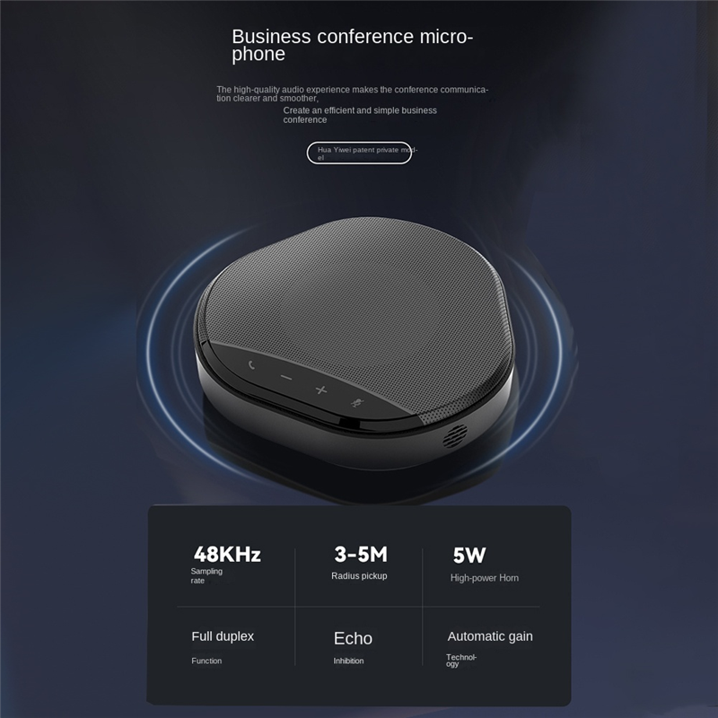 USB Conference Microphone Speaker 360° Omnidirectional Voice Pickup PC Computer Microphone,Noise Reduction Home Office. 