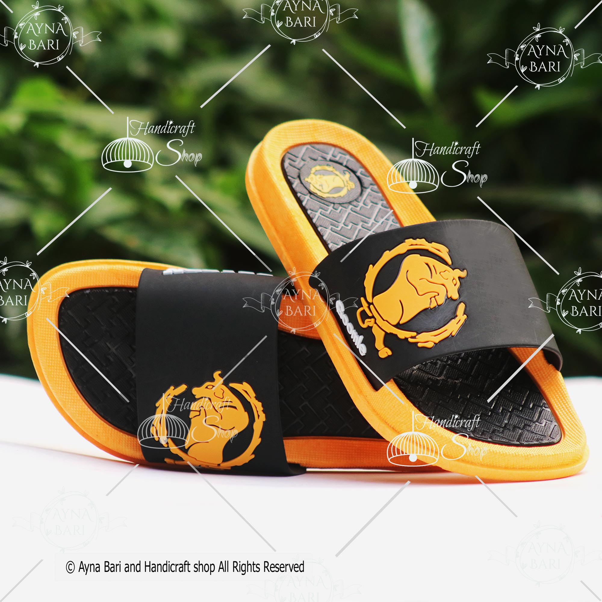 Slides for Boys | Bull Slides | GOOMLE | Slides for man | Man Shoes slipper Sandal | Handicraft Shop. 