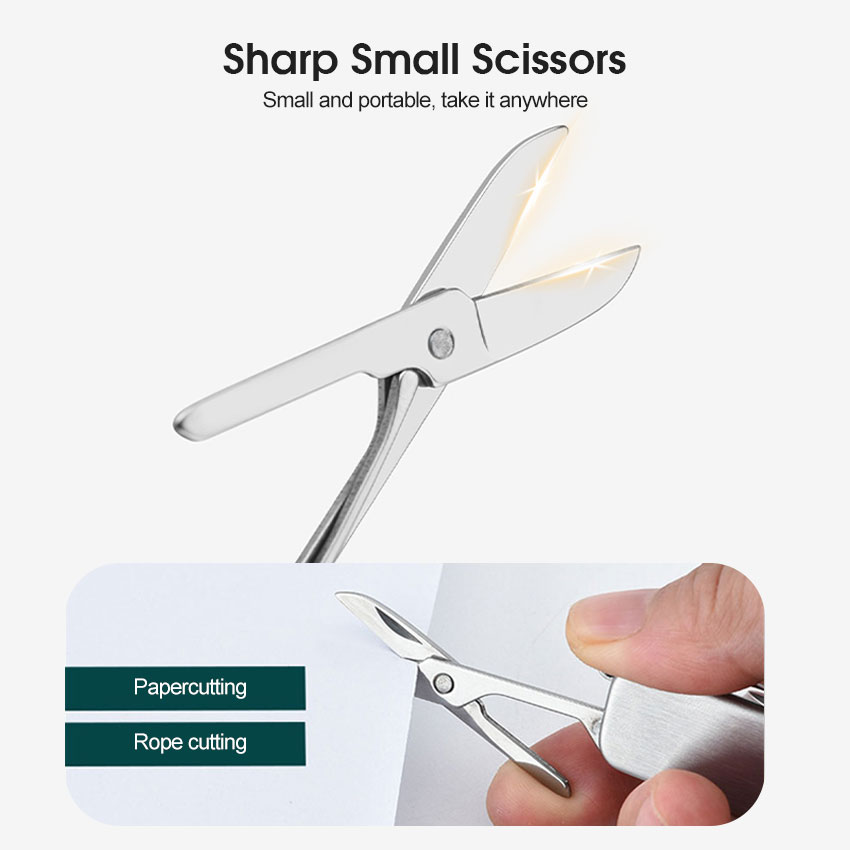 Nail Clippers Keychain Nail Clipper Stainless Steel Nail Clipper Foldable Nail Cu-tter 4 In 1 Multifunctional Nail Care Tools EDC Utility Tool with Nail Clipper Pocket Kni-fe Scissors Tweezers. 