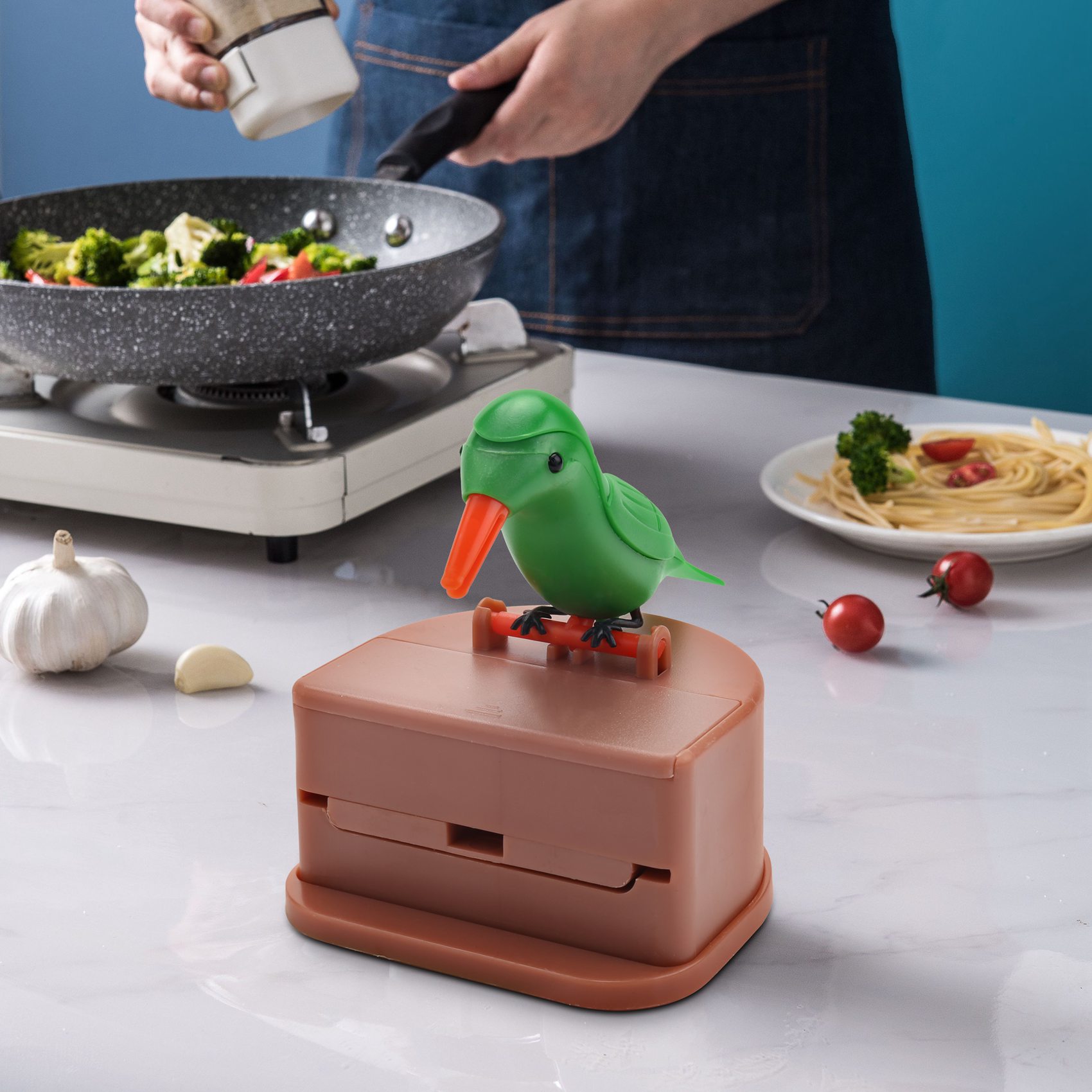 Toothpick Dispenser Bird Automatic Bird Toothpick Box Toothpick Holder. 