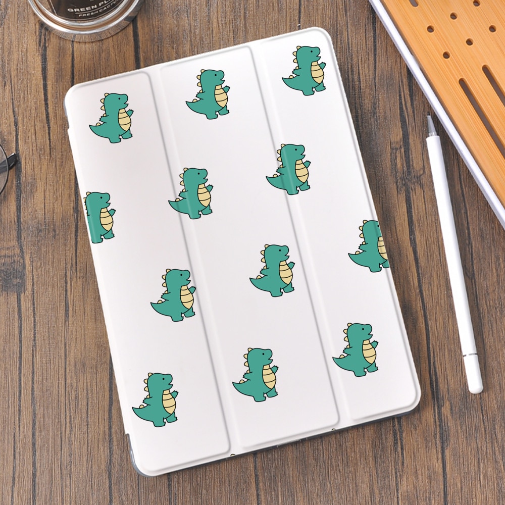 【happy one】Dinosaur Cute Case iPad Pro 11 Case 2020 Mini 5 4 Cover With Pencil Holder For iPad 8th Funda iPad Air 4 Air 2 3. 