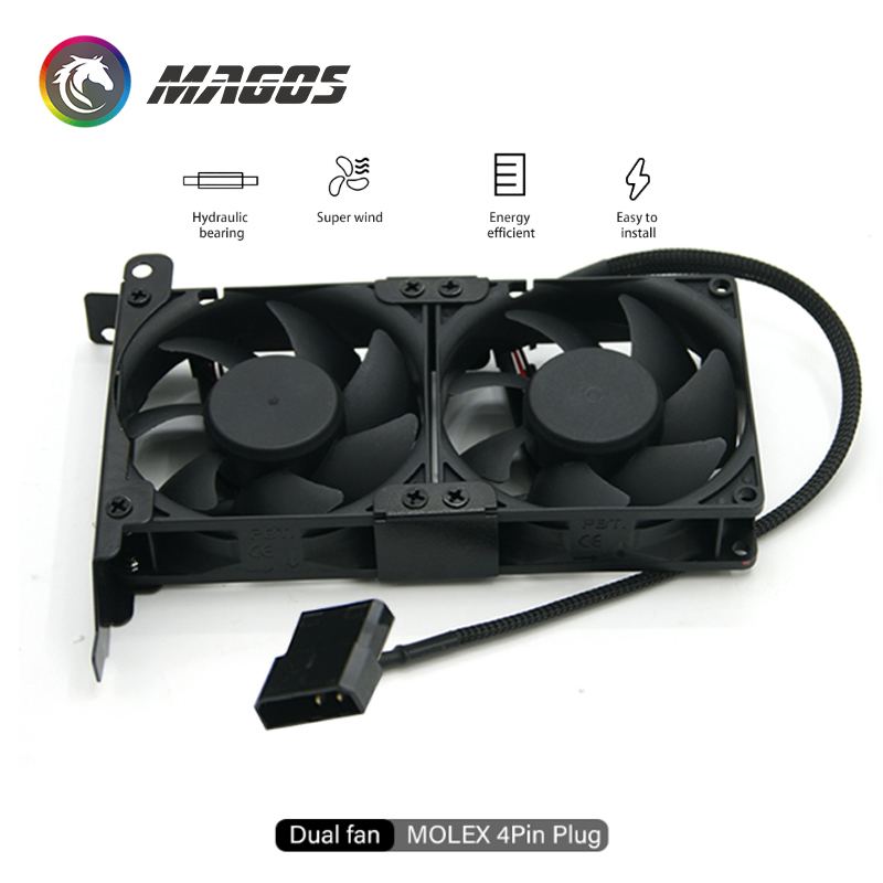PC VGA COOLER GPU Cooling Fan 8025 PCI GPU Companion 2 Fans 3 Fans Optional 3 PIN Plug/MOLEX 4Pin Plug. 