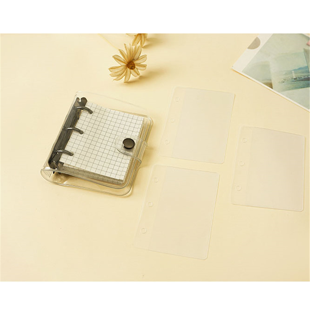 3 Ring Mini Notebook Mini Loose-leaf Hand Book Portable Small Notebook 3 Ring School Supplies Notebook Ring Binder Student Mini Loose-leaf Notebook. 