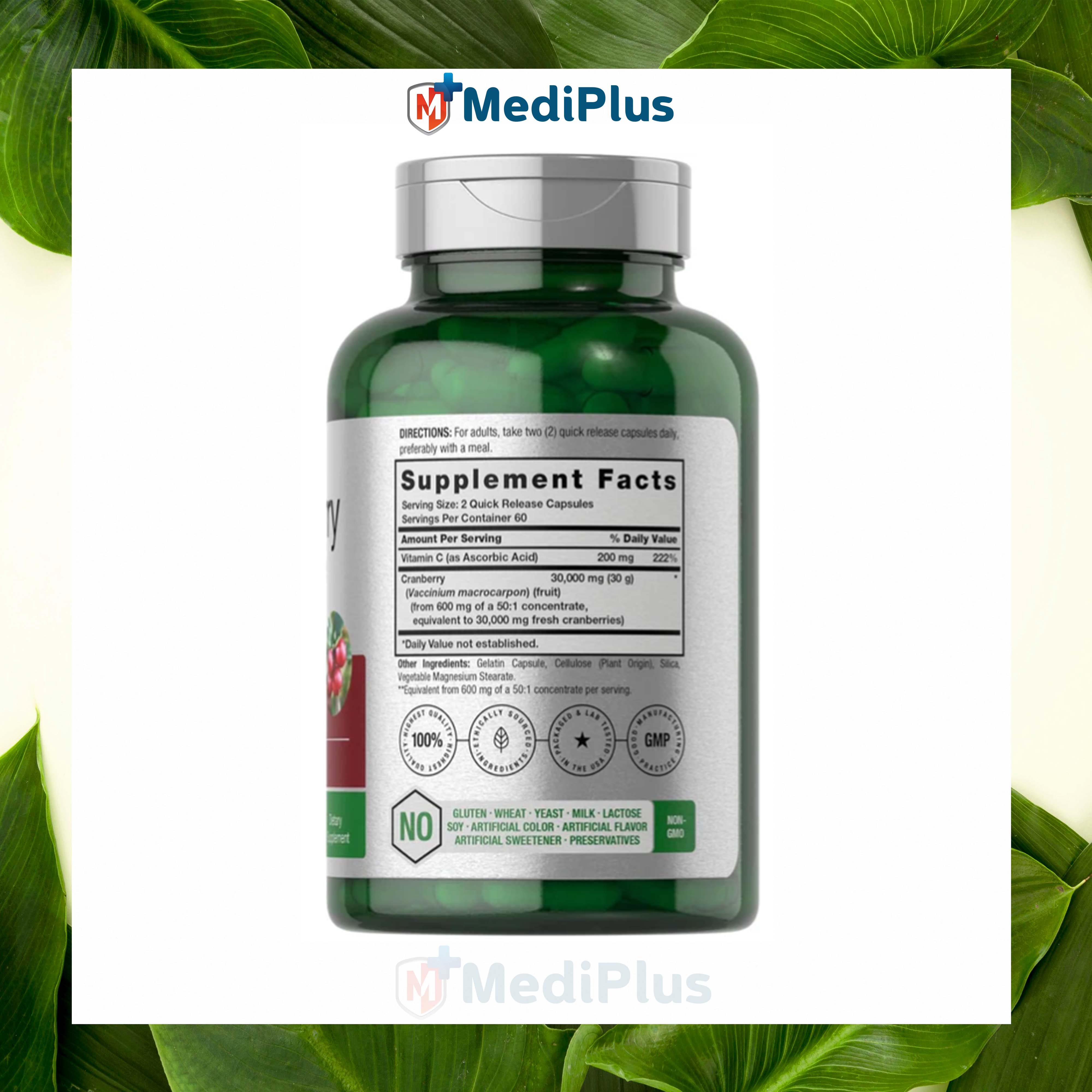 Horbaach Cranberry -30000mg,120capsule. 