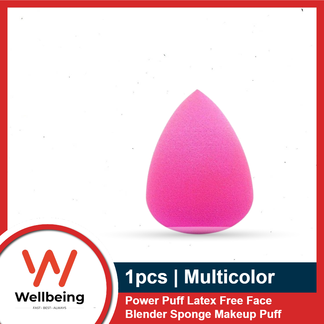1pcs Power Puff Latex Free Face Blender Sponge Makeup Puff (Multicolor)