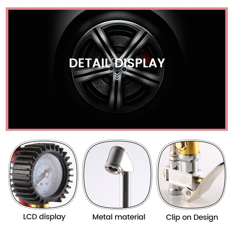 【Xiaofeng】Digital Tire Gauge Pressure With Pvc Pipe Hose. 