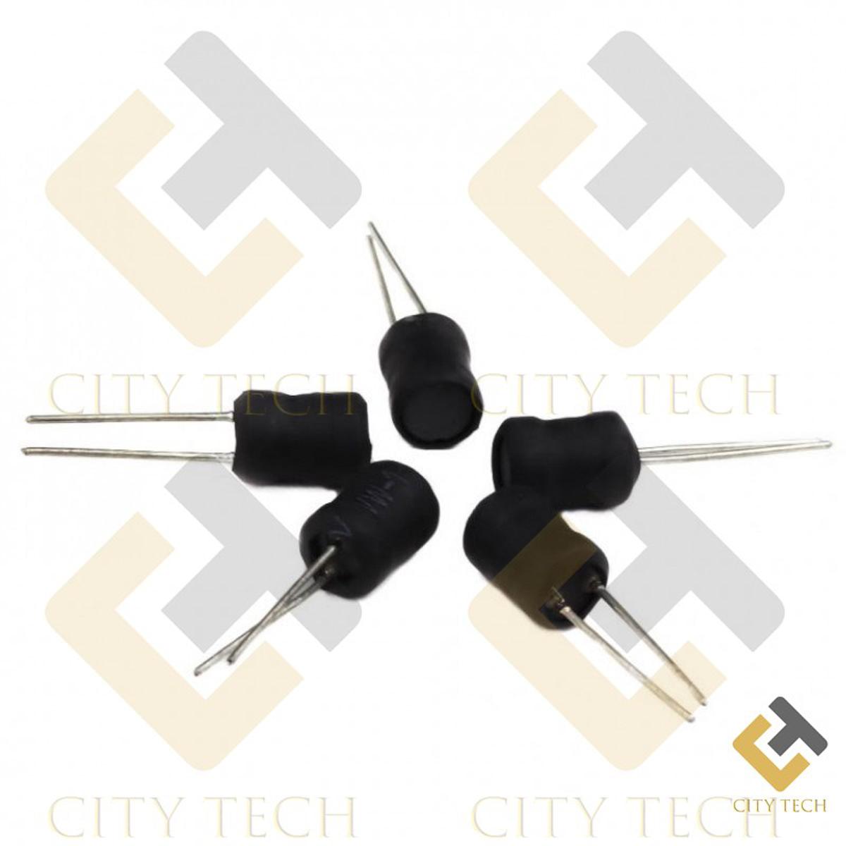 5Pcs- Radial Inductor 50uH Magnetic Core Drum Core Choke Power Inductor Through Hole Lead For PCB Board Electronics Projects DIY