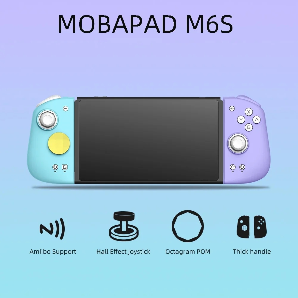 MOBAPAD M6 Gemini 2 Game Controller,Joypad with Hall Joystick Left Right Handle Grip Console for Switch NS OLED Gamepad. 