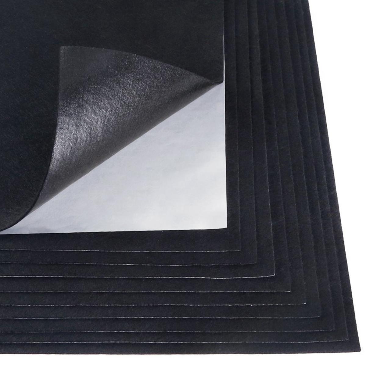 Fabric Sticky Back Sheets-20 x adhesive felt sheet-black