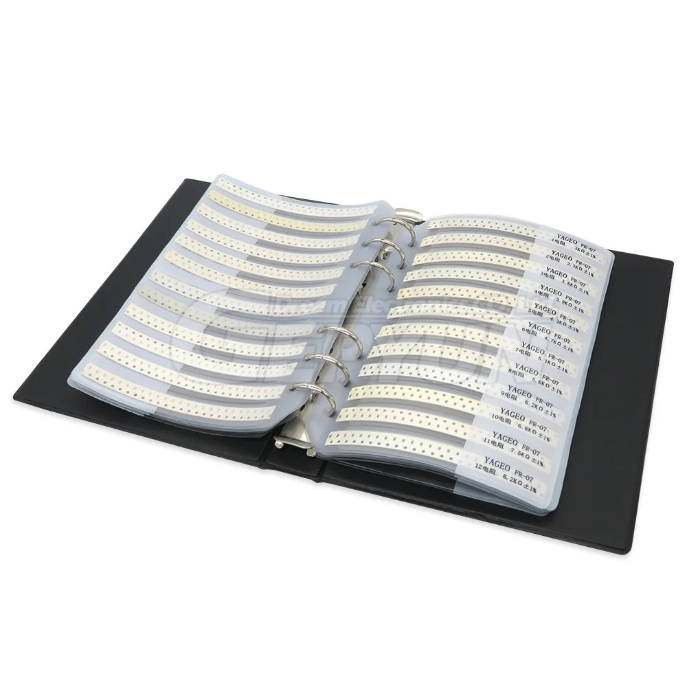 Resistor Kit Smd Book 0603/0805/0402/1206/0201 Resistor sample book 1% SMT 170/177 Values 25/50 pcs 0R-10M Smd Sample Book. 