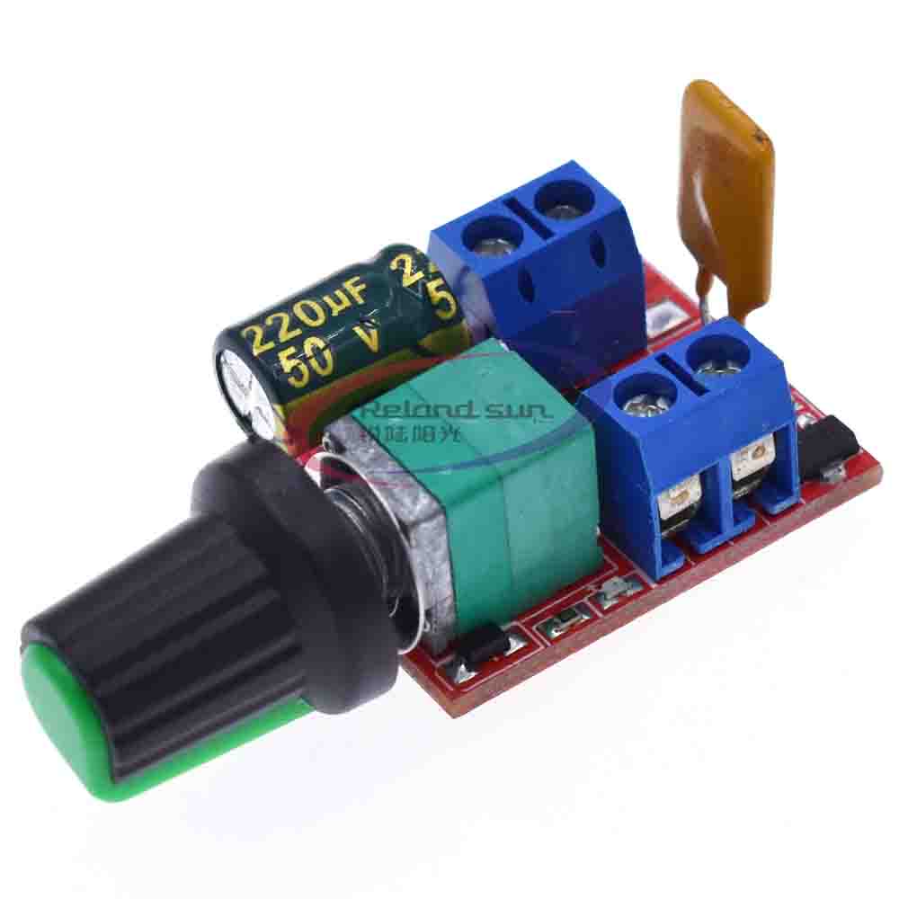 Mini 5A PWM Max 90W DC Motor Speed Controller Module 3V-35V Speed Control Switch LED Dimmer