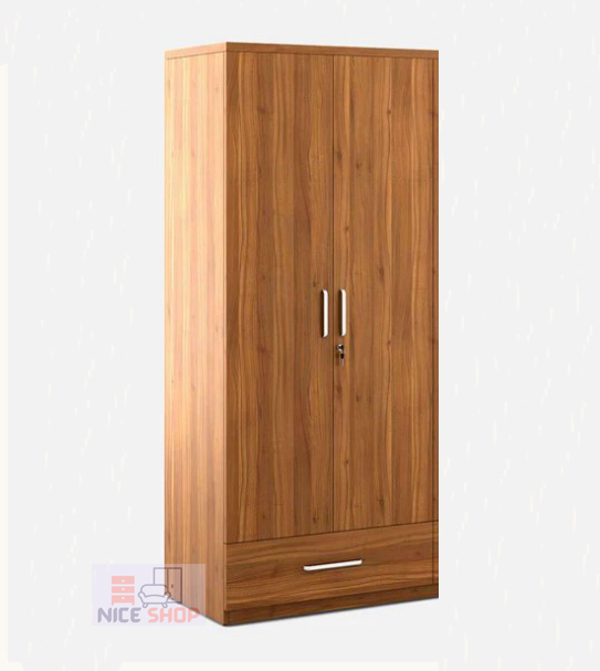 Teak Ultima 2 Door Almirah, Partex MDF Laminated Board Secure 2 part big size Almirah with clothes storage Hanger and cube box shelve, 1 large drawer and 1 inner lock cabinet, Nice shop 2 Doors Almirah 72/30. 
