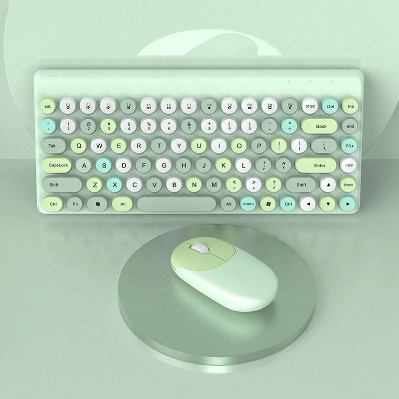 Ergonomic Keyboard and Mouse Set | 2.4Ghz USB Wireless Office Keyboard with Multi-Media Function Keys and Number Pad for PC Computer Windows | Bluetooth Keyboard Mouse Kit | Colorful Mechanical Keyboard Set | Wireless Keyboard and Mouse Combo-Nadra-QW02. 
