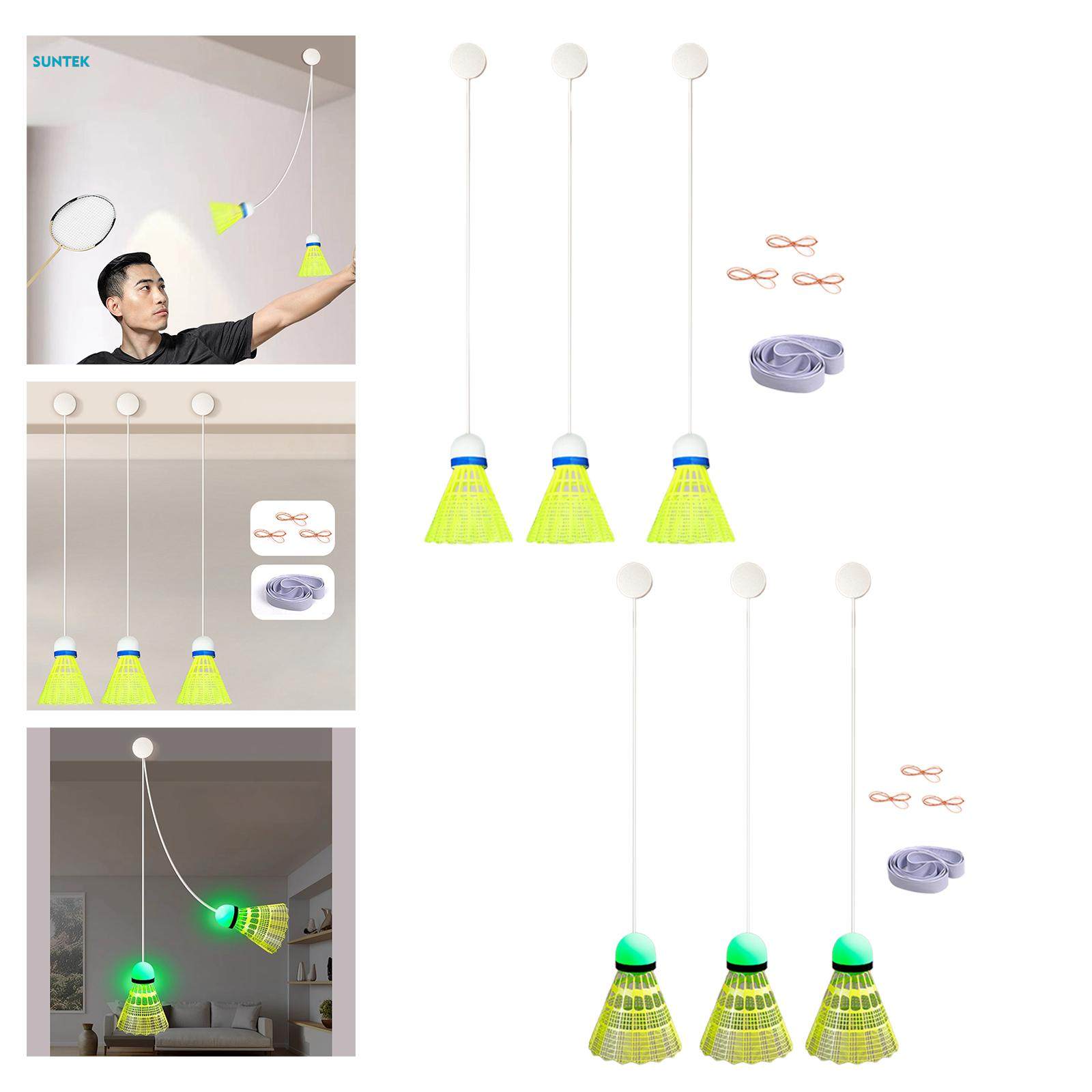 Indoor Badminton Trainer Lightweight Adjustable Height Self Training Device Solo Practice for. 