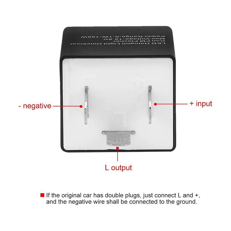 LED Flasher Relay, 12V 3-PIN Adjustable LED Flasher Relay Turn Signal Light Blinker for Automotive Motorcycle. 