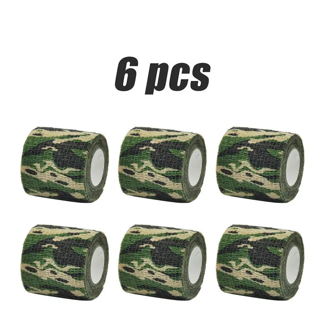 【Xiaofeng】New army Camouflage Elatic Tape elf Adheive port Protector Ankle Knee Finger Bandage. 