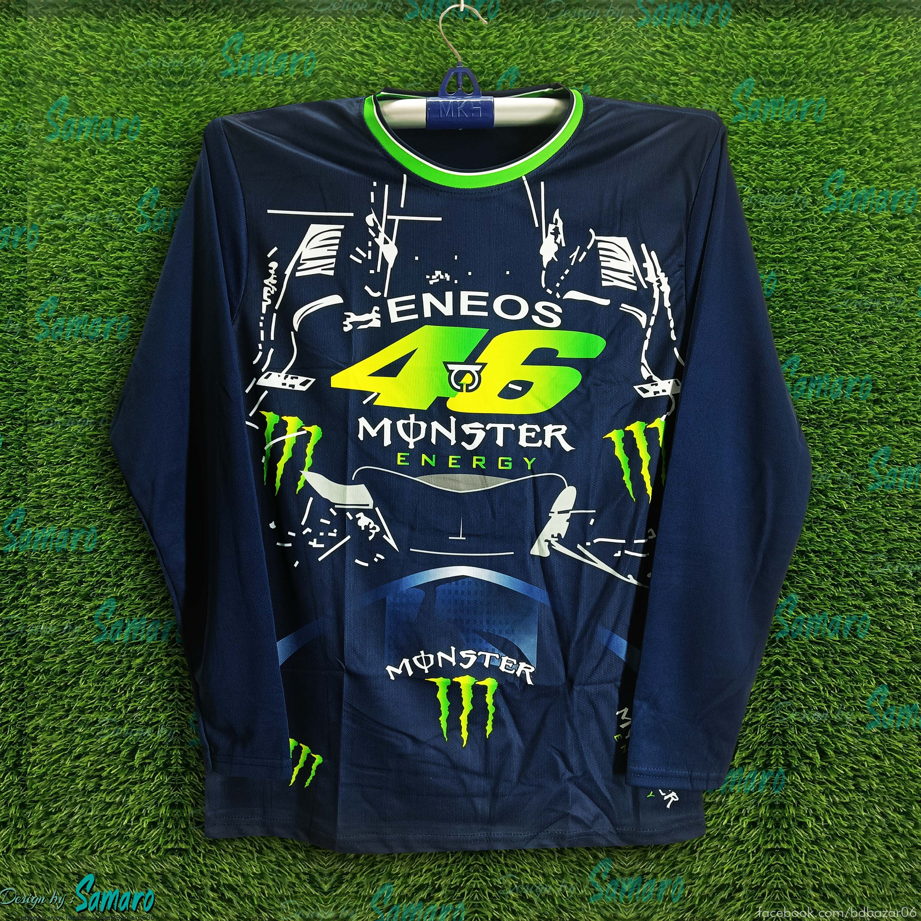 Monster 46 Full Sleeve Bike Jersey For Men - Bike T Shirt - Monster Bike 46 Jersey 2026/27