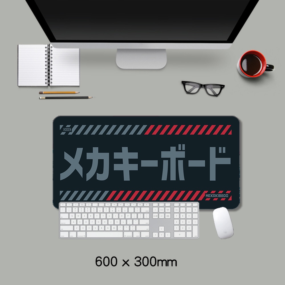 DIXIE MECH/OMNITYPE MousePads Bicolor Gaming Mouse Pad Black Large Extended Mousepad XL Gaming Deskpa. 