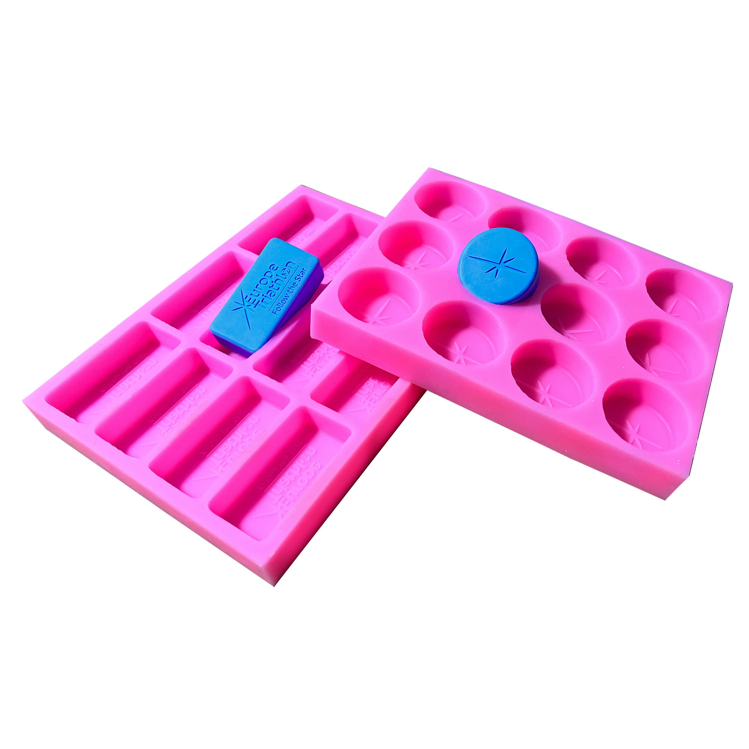 Customize Round Soap Molds Rectangle Soap Bar Mould with Brand Custom Silicone Trays for Natural Soap Making. 