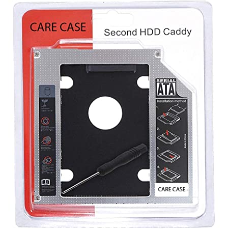 HDD Hard Disk Drive CD-ROM Bracket / Second Hard Disk Drive 9.5mm CADDY - Secondary CD-ROM Storage for Laptop
