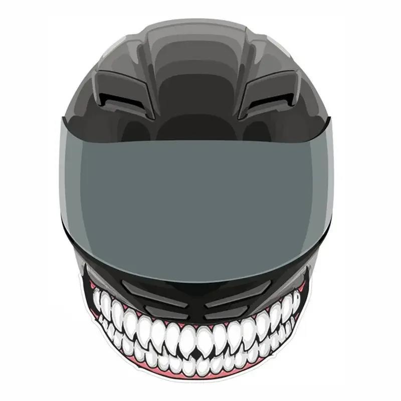 1pc Evil Teeth and Tongue Stickers DIY Auto Bumper Horror Motorcylce Helmet Decals for SHOEI Z8 KYT HJC Agv K1 K3 K5-S ARAI LS2. 