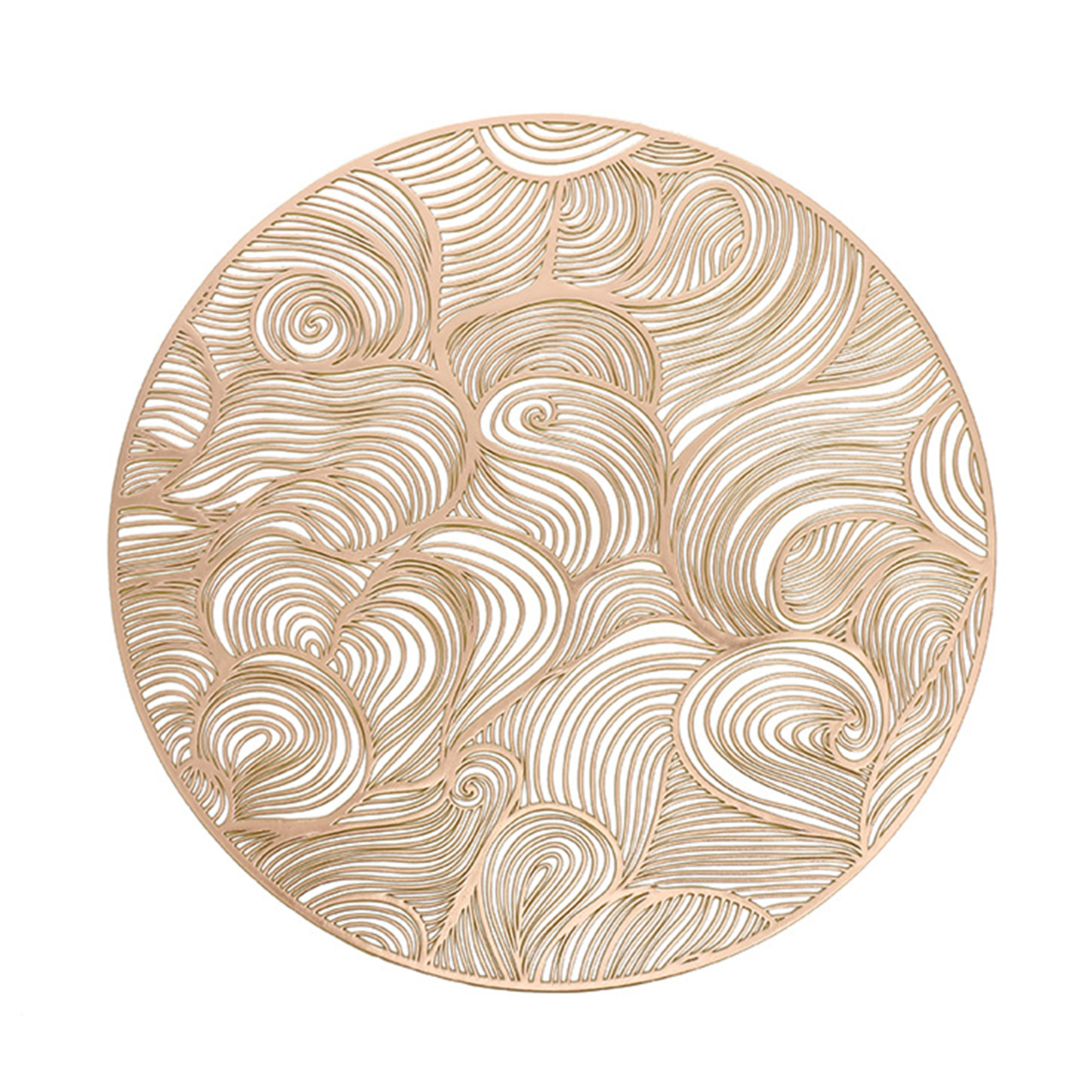 Decorative Placemat Delicate Hollow Exquisite Round Table Mat Pad for Daily Use. 