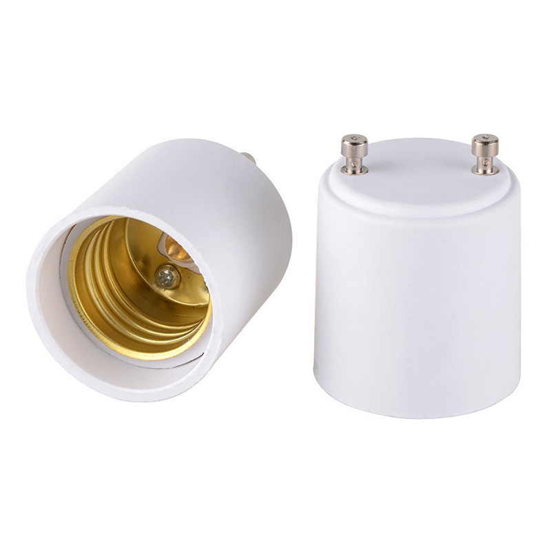 GU24 to E27 White LED Light Lamp Bulb Adapter Holder Socket. 