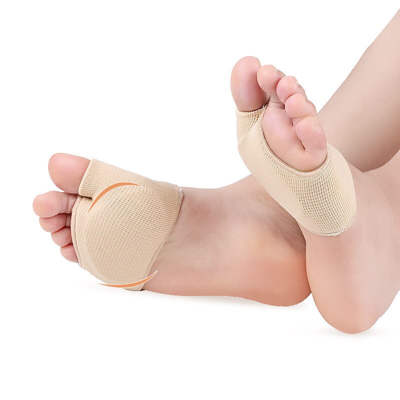 Silicone Metatarsal Sleeve Pads Half Toe Bunion Sole Forefoot Gel Pads Cushion Half Sock Supports Prevent Calluses Blisters. 
