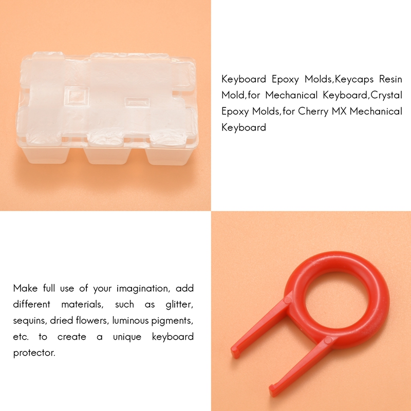 DIY Silicone Keycaps Resin Mold for Mechanical Keyboard Crafts Tools. 