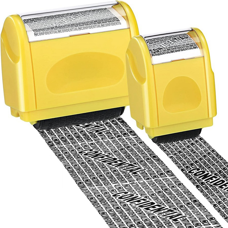 Identity Theft Protection Stamp Roller,for Personal Information Blackout, Privacy Confidential and Address Blocker, L. 